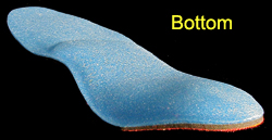 Lynco orthotic arch supports bottom view