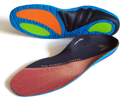 Aetrex custom select series orthotic arch supports low density bottom and top view