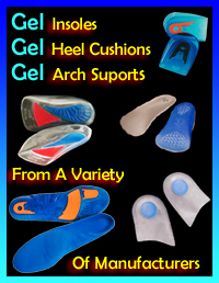 Gel arch supports gel heel cushions and gel insoles