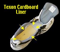 shoe with Texon cardboard liner