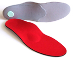 Pedag Pro-Active XCO extra cushioning orthotic arch support pair with one face up and one on its side