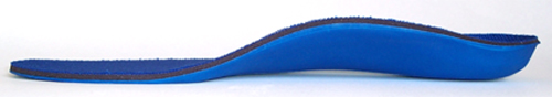 Powerstep Pinnacle orthotic arch supports, side view showing arch height