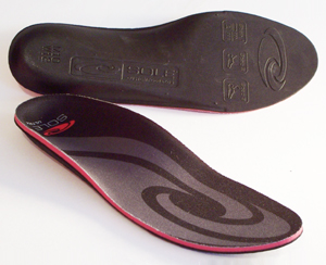 Sole Custom Footbed pair, one face up and one face down