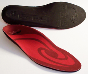 Sole Custom Footbed pair, one face up and one face down