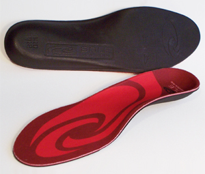 Sole Custom Footbed pair, one face up and one face down