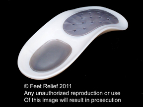 WalkFit Platinum Orthotic Arch Supports highlighting the soft heel cushion