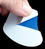Powerstep stick on metatarsal arch with back peeled away